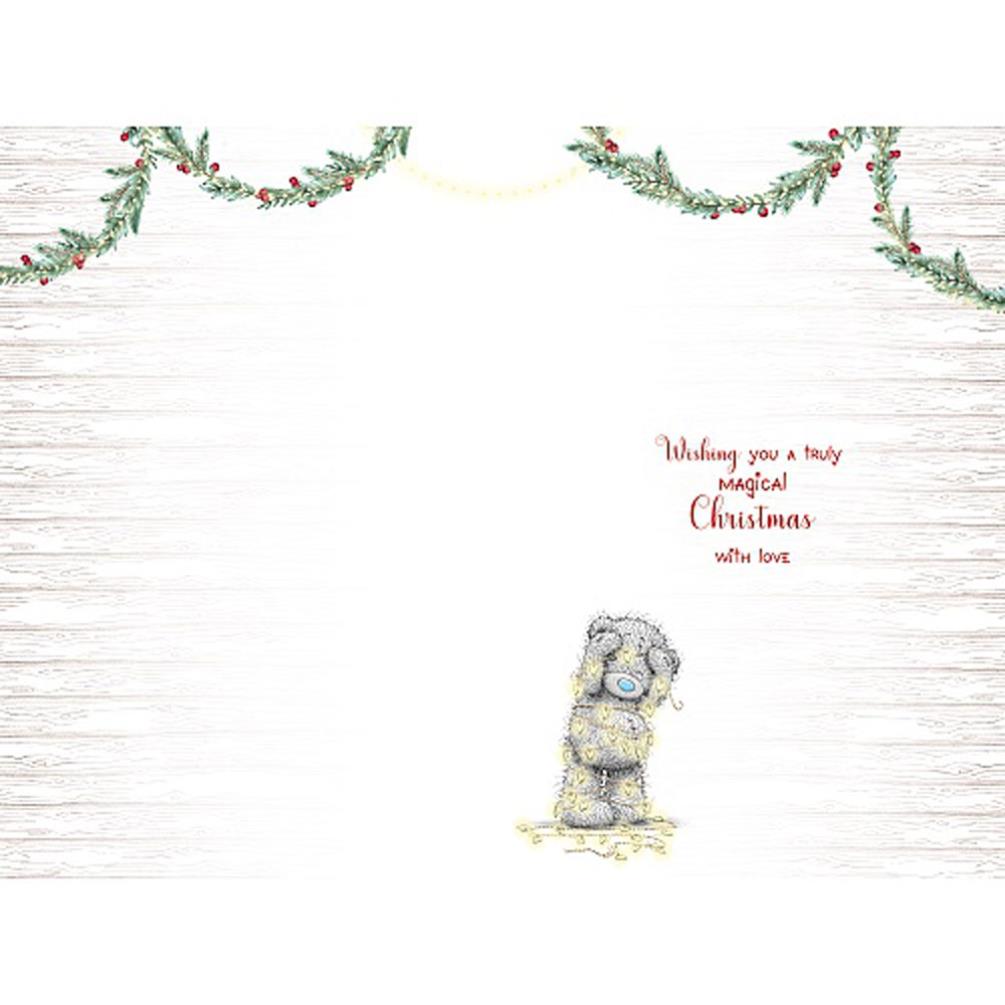 Tatty Teddy Holding Love Heart Lights Me to You Bear Christmas Card Extra Image 1